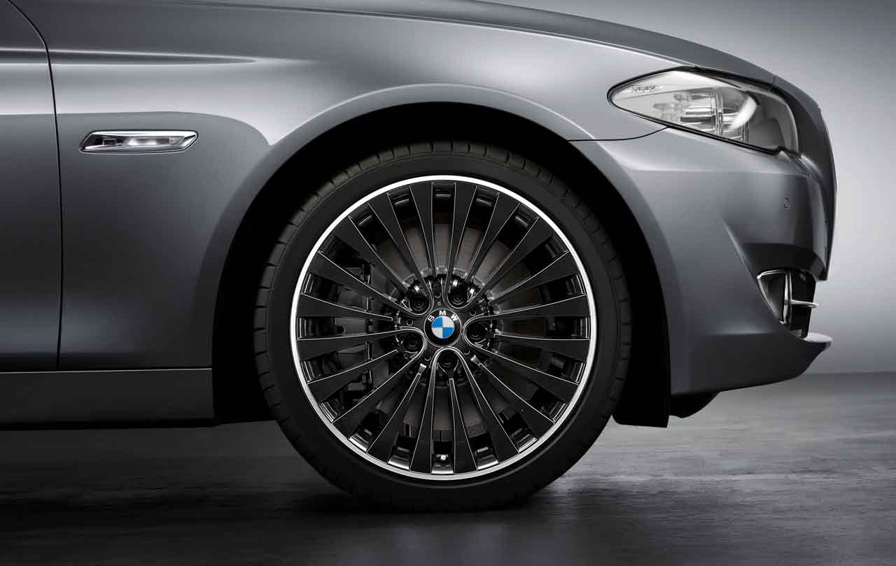 BMW Kompletträder Vielspeiche 410 bicolor (schwarz / glanzgedreht) 20 Zoll  5er F10 F11 6er F06 F12 F13