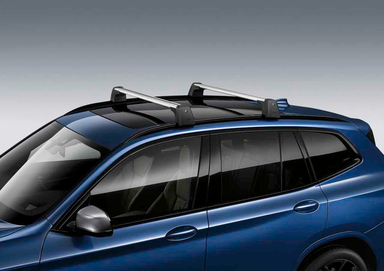 2 Stück Auto Dachträger für BMW X1 X3 2011-2017, Aluminium Dachgepäckträger  Geschlossene Reling Crossbar, Auto Zubehör,Black-Silver