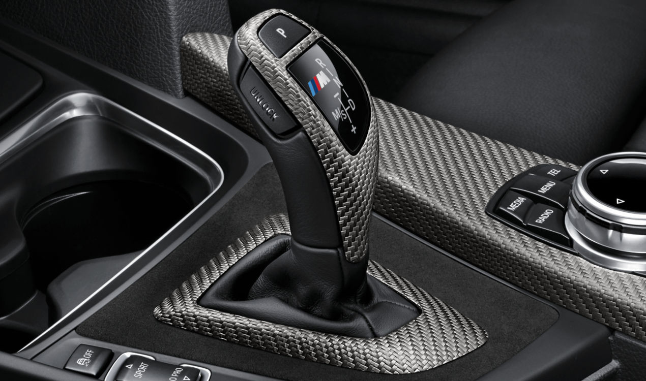 BMW Leder-Schaltknauf 6-Gang mit Dekorspange perlglanz-chrom 3er F30 F31  F34GT 4er F32 F33 F36 