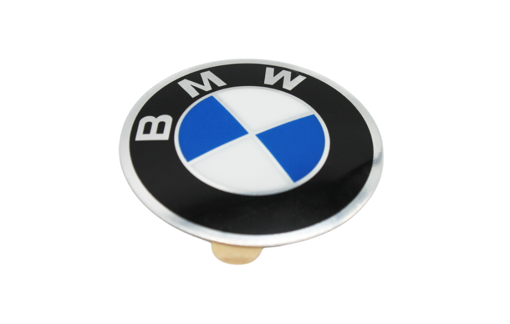 Selbstklebender BMW Emblem Aufkleber aus Aluminium - Ersatz für
