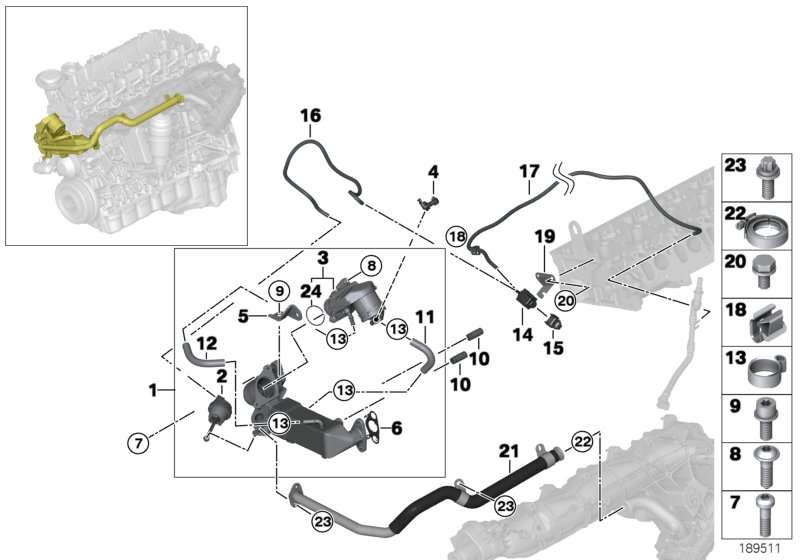 AGR VENTIL, ABGASRÜCKFÜHRUNGSVENTIL FÜR BMW 1er (E87) 3er (E90) 5er (E60,  E61)