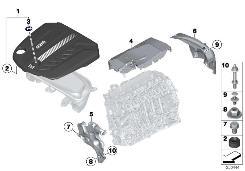 4X Motor Abdeckung Gummi Montage Für BMW 2 3 4 5 6 7 Serie X1 X3