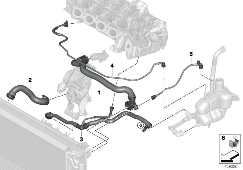 BMW Leitung Heizung-Ausgleichsbehälter-Pumpe 17128593801 kaufen