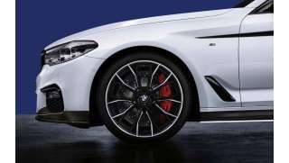 BMW Sommerkompletträder M Performance Doppelspeiche 669 bicolor (jetblack matt / glanzgefräst) 20 Zoll RDCi 5er G30 G31 Pirelli (Mischbereifung)