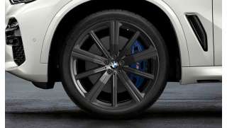 BMW Sommerkompletträder M Performance Sternspeiche 749 jetblack matt 22 Zoll RDCi X5 G05 X6 G06 Pirelli (Mischbereifung)
