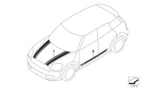 Für MINI Cooper F54 2014-19 Außenspiegelabdeckungen Schwarz Union Jack mit  Loch