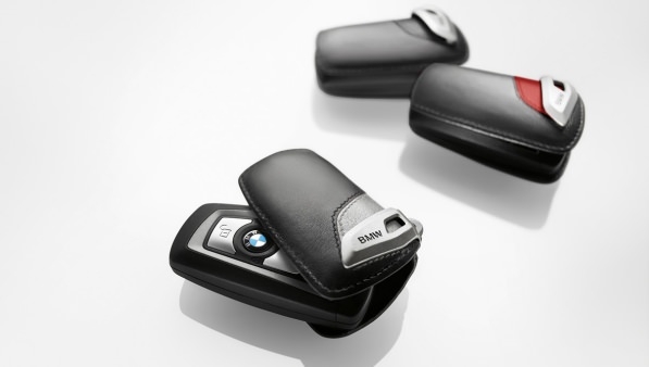 BMW Schlüsseletui Leder uni schwarz passend für zahlreiche F-Modelle