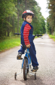 a child on a bicycle
